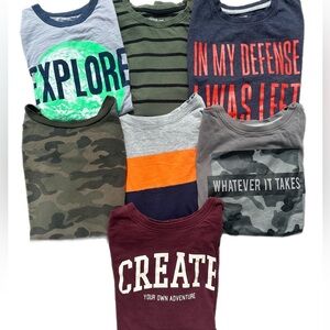 Boys Size 10-12 Long Sleeve Tee  Shirt Bundle Old Navy Oshkosh George